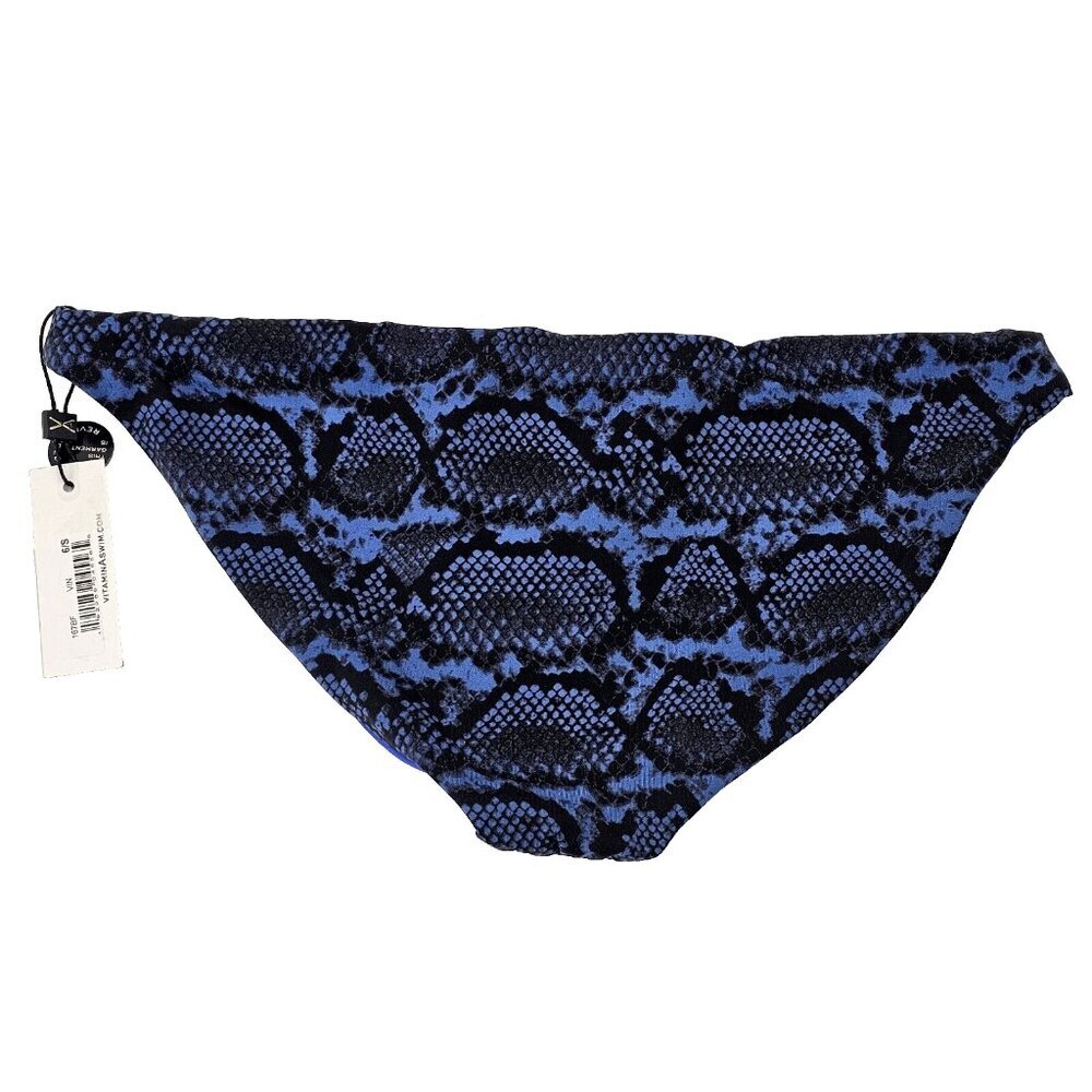 Vitamin A Luciana Full Coverage Bottom Blue Snake Print Various Sizes XS S M - Picture 4 of 8
